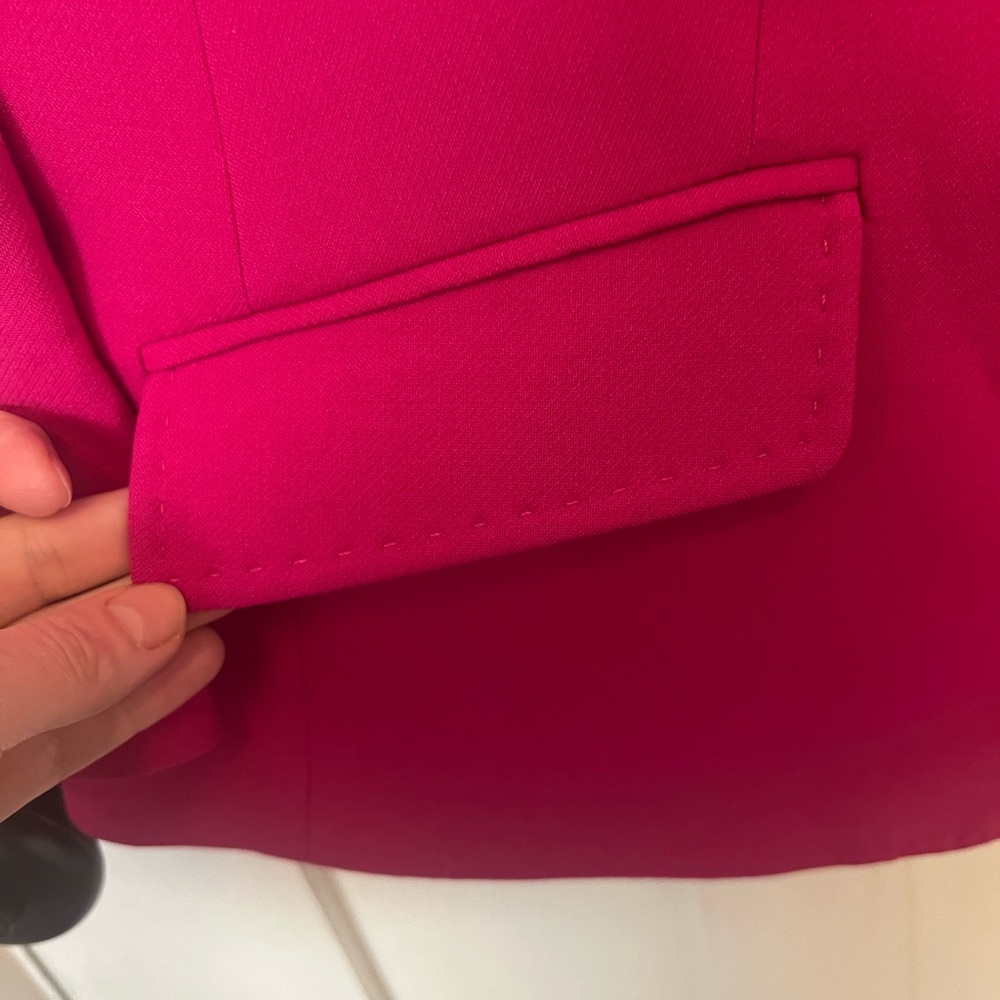 Talbots Fuchsia Pink Classic Blazer with Gold Buttons - Picture 6 of 14